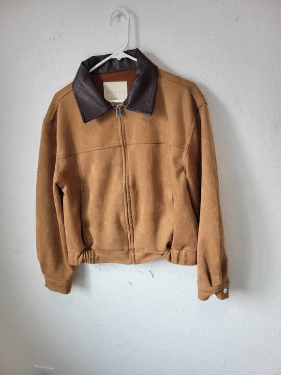 Mila & Tiff Jackets & Blazers - Mila & Tiff Women's Faux Suede Zip Jacket Size Medium